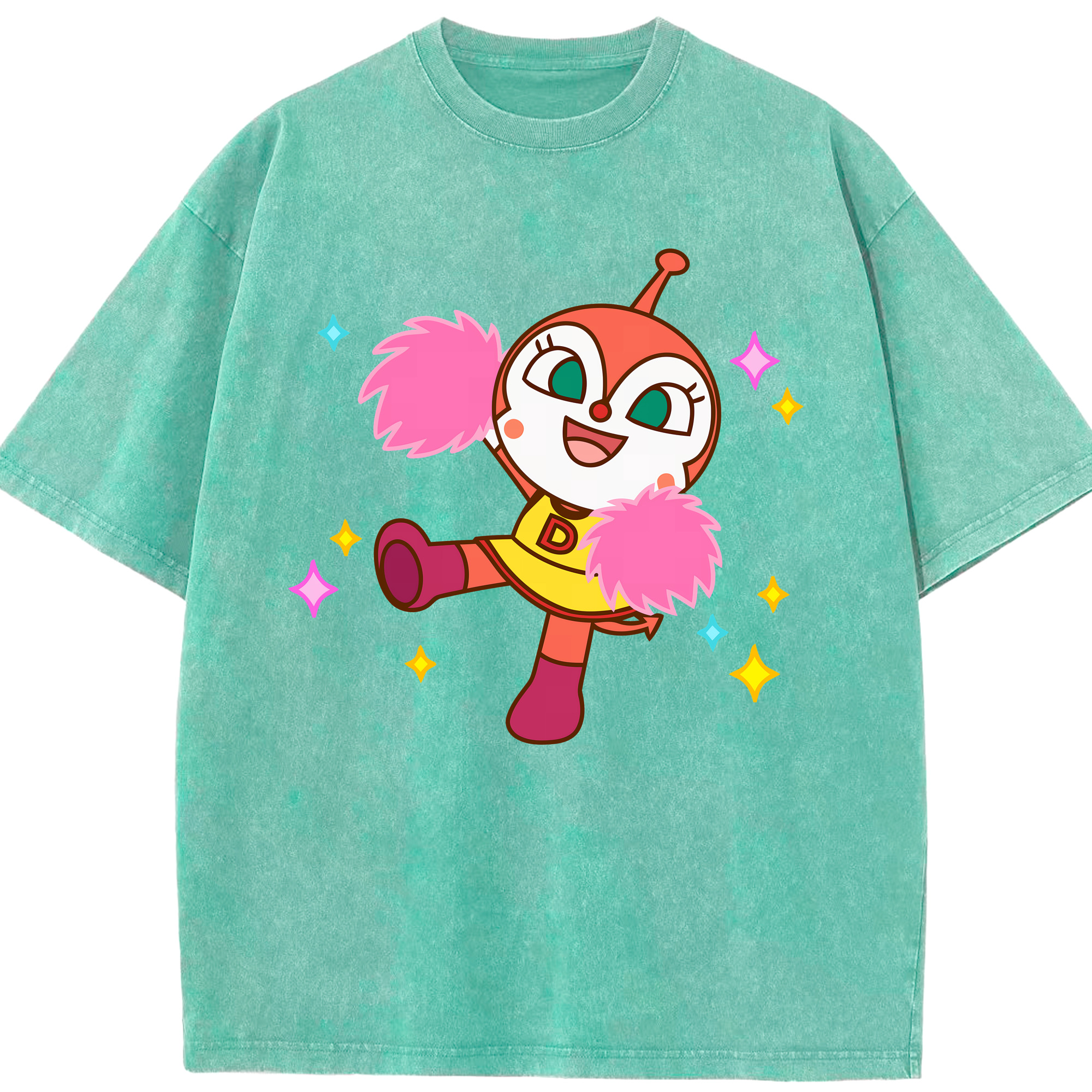 （画像用） アンパンマン Anpanman 綿100% ヴィンテージ風 半袖Tシャツ（フロントプリント）